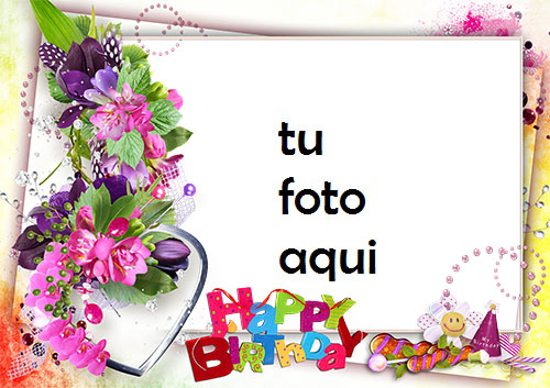 Feliz Cumplea&ntilde;os Tarjeta Marco Para Foto - Feliz Cumplea&ntilde;os Tarjeta Marco Para Foto