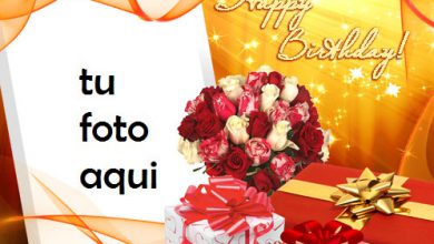 Feliz Cumpleaños Romántico Marco Para Foto 390x220 - Feliz Cumpleaños Romántico Marco Para Foto