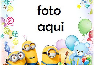 Minions Feliz Cumpleaños Marco Para Foto 318x220 - Minions Feliz Cumpleaños Marco Para Foto