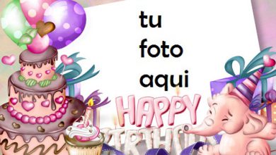 Pastel De Cumpleaños Marco Para Foto 390x220 - Pastel De Cumpleaños Marco Para Foto