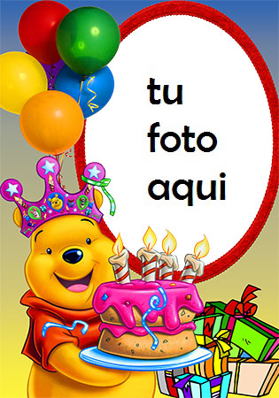Pastel De Feliz Cumpleaños Con Osito De Peluche Marco Para Foto - Pastel De Feliz Cumpleaños Con Osito De Peluche Marco Para Foto