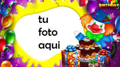 Payaso Con Pastel De Feliz Cumpleaños Marco Para Foto 390x220 - Payaso Con Pastel De Feliz Cumpleaños Marco Para Foto