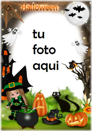 Ambiente Horrible De Halloween Marco Para Foto - Ambiente Horrible De Halloween Marco Para Foto