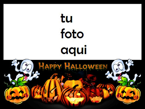 Calabaza Horrible Te Deseo Un Feliz Halloween Marco Para Foto - Calabaza Horrible Te Deseo Un Feliz Halloween Marco Para Foto