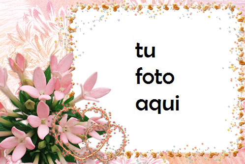 Corazones De Flores Románticas Marco Para Foto - Corazones De Flores Románticas Marco Para Foto