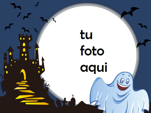 Fantasma De Halloween Sonriente Marco Para Foto - Fantasma De Halloween Sonriente Marco Para Foto