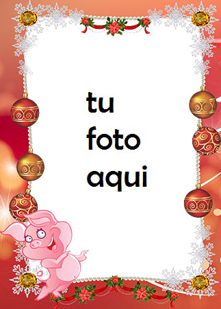 Frontera De Marco De Año Nuevo Piglet Sonriente Marco Para Foto - Frontera De Marco De Año Nuevo Piglet Sonriente Marco Para Foto