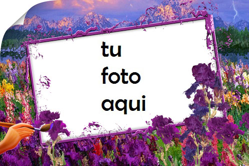 Hermoso paisaje con pluma de artista Marco Para Foto - Hermoso paisaje con pluma de artista Marco Para Foto