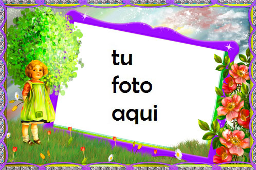 Jardín de flores Marco Para Foto - Jardín de flores Marco Para Foto