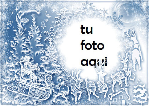Marco De Ciervo Y Santa Claus Marco Para Foto - Marco De Ciervo Y Santa Claus Marco Para Foto