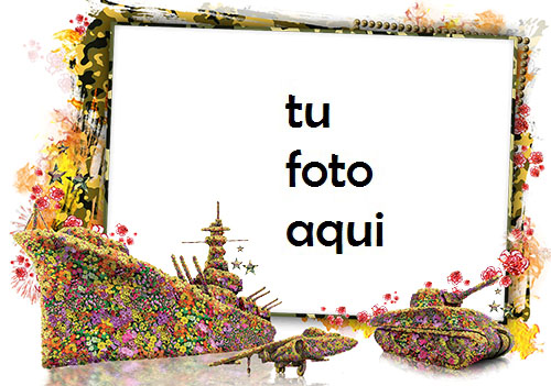 Marco Para Foto defensor floral del ejército de la patria Otoño Marcos - Marco Para Foto defensor floral del ejército de la patria Otoño Marcos
