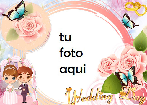 Mariposas Y Matrimonio Marco Para Foto - Mariposas Y Matrimonio Marco Para Foto