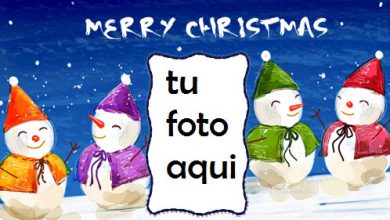 Muñeco De Nieve Feliz Navidad Marco Para Foto 390x220 - Muñeco De Nieve Feliz Navidad Marco Para Foto