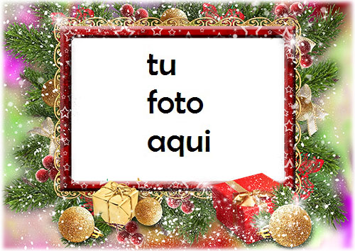 Regalos De Año Nuevo En La Nieve Marco Para Foto - Regalos De Año Nuevo En La Nieve Marco Para Foto
