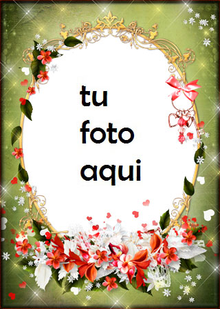 Románticas flores rojas para los seres queridos Marco Para Foto - Románticas flores rojas para los seres queridos Marco Para Foto