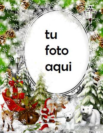 Santa Claus Lleva Regalos Marco Para Foto - Santa Claus Lleva Regalos Marco Para Foto