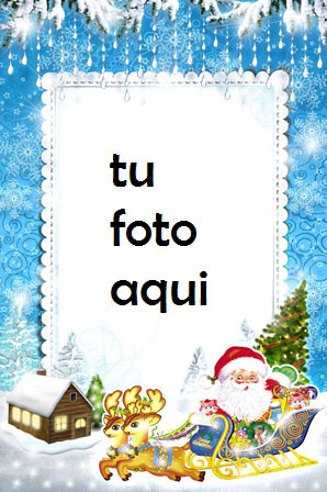 Santa Claus Se Apresura A Vacaciones Marco Para Foto - Santa Claus Se Apresura A Vacaciones Marco Para Foto