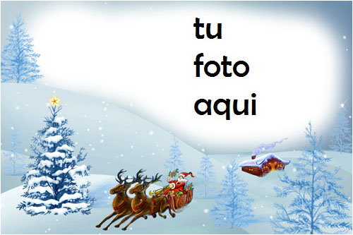 Santa Viene Marco Para Foto - Santa Viene Marco Para Foto