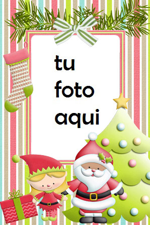 Santa Y El Asistente Mágico Marco Para Foto - Santa Y El Asistente Mágico Marco Para Foto