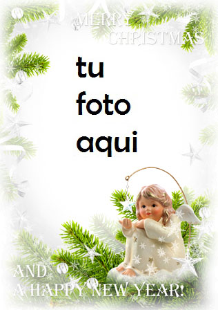 navidad marcos angelito te deseo unas felices fiestas marco para foto - navidad marcos angelito te deseo unas felices fiestas marco para foto