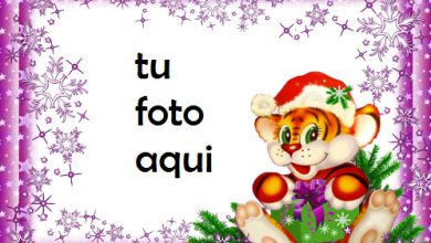 navidad marcos año divertido del tigre marco para foto 390x220 - navidad marcos año divertido del tigre marco para foto