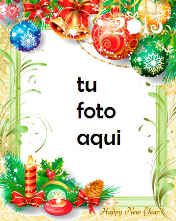 navidad marcos año nuevo con velas marco para foto - navidad marcos año nuevo con velas marco para foto