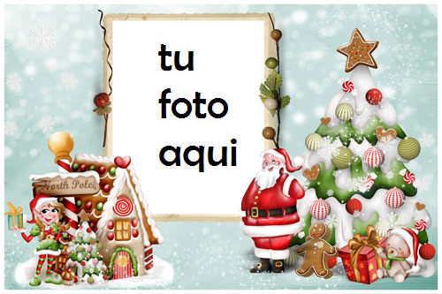 navidad marcos en el polo norte marco para foto - navidad marcos en el polo norte marco para foto