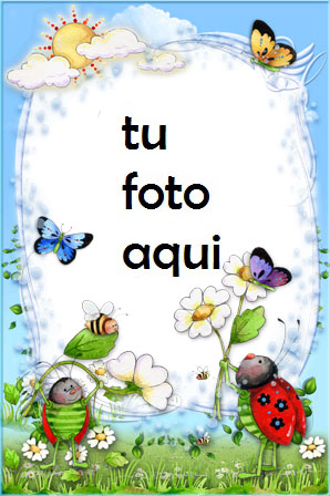 Marco Para Foto Abejas Divertidas Primavera Marcos - Marco Para Foto Abejas Divertidas Primavera Marcos