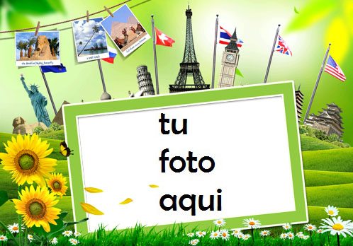Marco Para Foto Alrededor Del Mundo Primavera Marcos - Marco Para Foto Alrededor Del Mundo Primavera Marcos