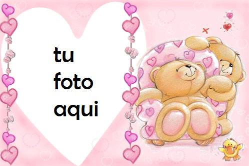 Marco Para Foto Corazones De Osito De Peluche Amor Marcos - Marco Para Foto Corazones De Osito De Peluche Amor Marcos