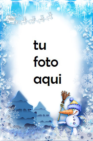 Marco Para Foto Cuento De Hadas Azul 2 Invierno Marcos 1 - Marco Para Foto Cuento De Hadas Azul 2 Invierno Marcos