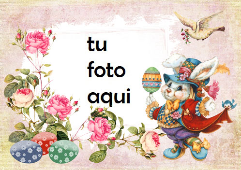 Marco Para Foto Felices Pascuas En Estilo Retro Primavera Marcos - Marco Para Foto Felices Pascuas En Estilo Retro Primavera Marcos