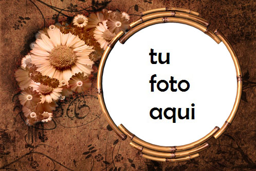 Marco Para Foto Flores Retro Amor Marcos - Marco Para Foto Flores Retro Amor Marcos