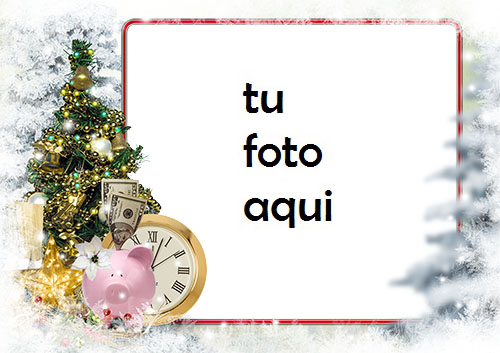 Marco Para Foto Hucha Bajo El Árbol De Año Nuevo Invierno Marcos 1 - Marco Para Foto Hucha Bajo El Árbol De Año Nuevo Invierno Marcos
