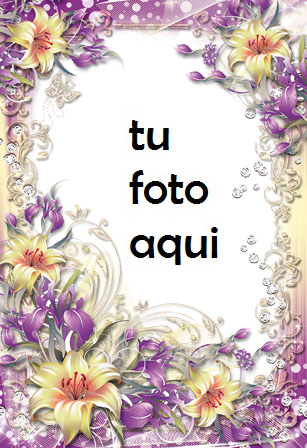 Marco Para Foto Lirios Morados Amor Marcos - Marco Para Foto Lirios Morados Amor Marcos