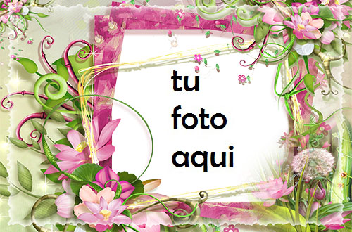 Marco Para Foto Marco De Fotos Con Flores Rosas Y Verdes Amor Marcos - Marco Para Foto Marco De Fotos Con Flores Rosas Y Verdes Amor Marcos