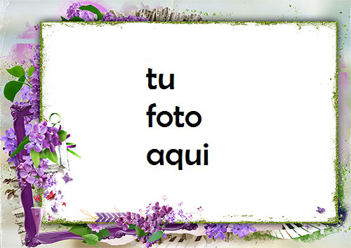 Marco Para Foto Marco De Fotos Rodeado De Flores Lilas Amor Marcos - Marco Para Foto Marco De Fotos Rodeado De Flores Lilas Amor Marcos