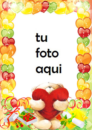 Marco Para Foto Oso De Peluche Romántico Amor Marcos - Marco Para Foto Oso De Peluche Romántico Amor Marcos