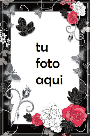 Marco Para Foto Retro Rojo Blanco Y Negro Amor Marcos - Marco Para Foto Retro Rojo Blanco Y Negro Amor Marcos