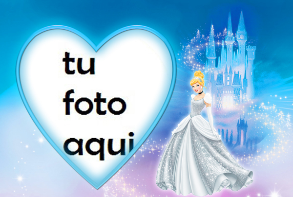 Marco Para Foto Castillo De Cenicienta Azul Niños Marcos - Marco Para Foto Castillo De Cenicienta Azul Niños Marcos