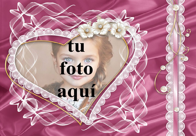 Marco de corazón decorado con flores foto marcos - Marco de corazón decorado con flores foto marcos