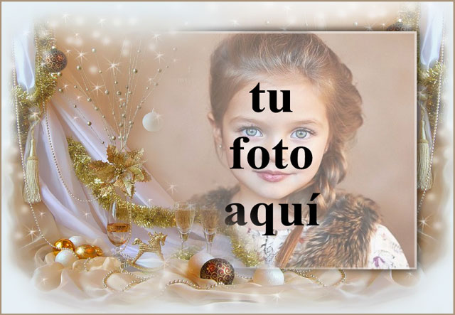 Marco decorado en oro y alegr&iacute;a foto marcos - Marco decorado en oro y alegr&iacute;a foto marcos