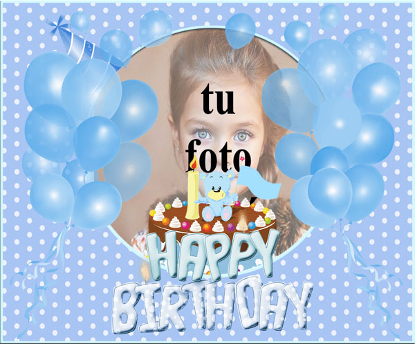 Decoración De Fiesta De Cumpleaños Azul Marcos para fotos - Decoración De Fiesta De Cumpleaños Azul Marcos para fotos