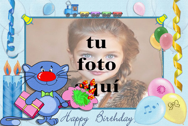 Feliz Cumpleaños Con Lindo Gato Marcos para fotos - Feliz Cumpleaños Con Lindo Gato Marcos para fotos