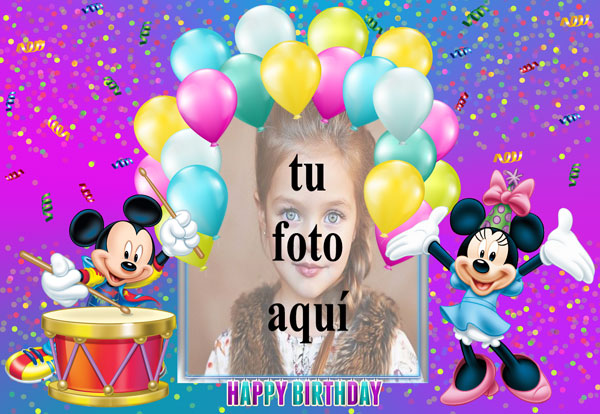 Feliz Cumpleaños Mickey Mouse Marcos para fotos - Feliz Cumpleaños Mickey Mouse Marcos para fotos