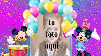 Feliz Cumpleaños Mickey Mouse Marcos para fotos 390x220 - Feliz Cumpleaños Mickey Mouse Marcos para fotos