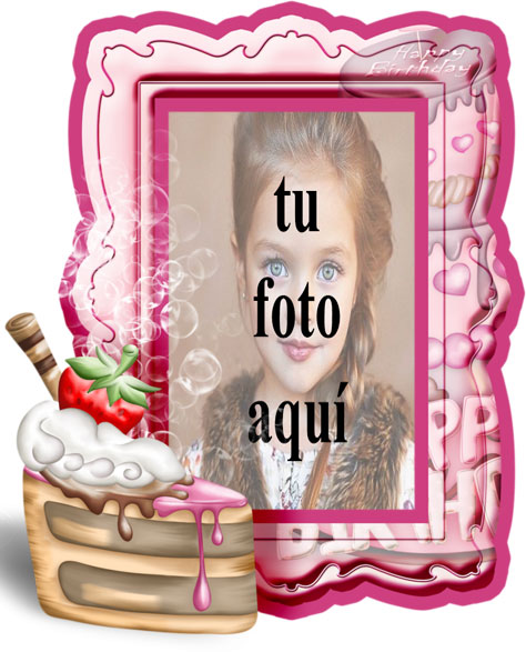 Pastel De Cumpleaños De Fresa Marco Foto - Pastel De Cumpleaños De Fresa Marco Foto