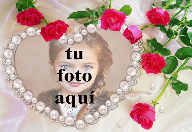 el marco de fotos romantico collar de perlas - el marco de fotos romántico collar de perlas