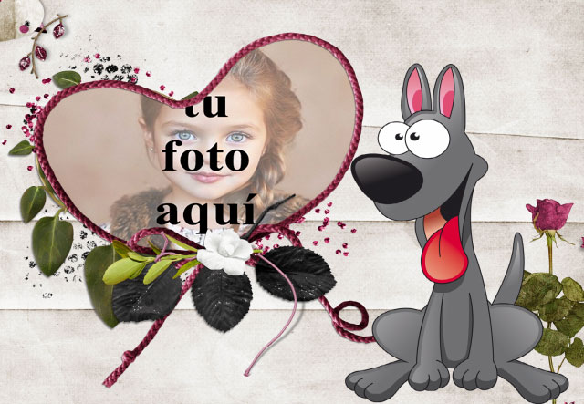el marco romantico de la foto del perrito - el marco romántico de la foto del perrito