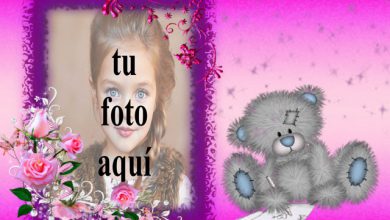 el romantico marco de fotos de juguete de oso de peluche 390x220 - el romántico marco de fotos de juguete de oso de peluche